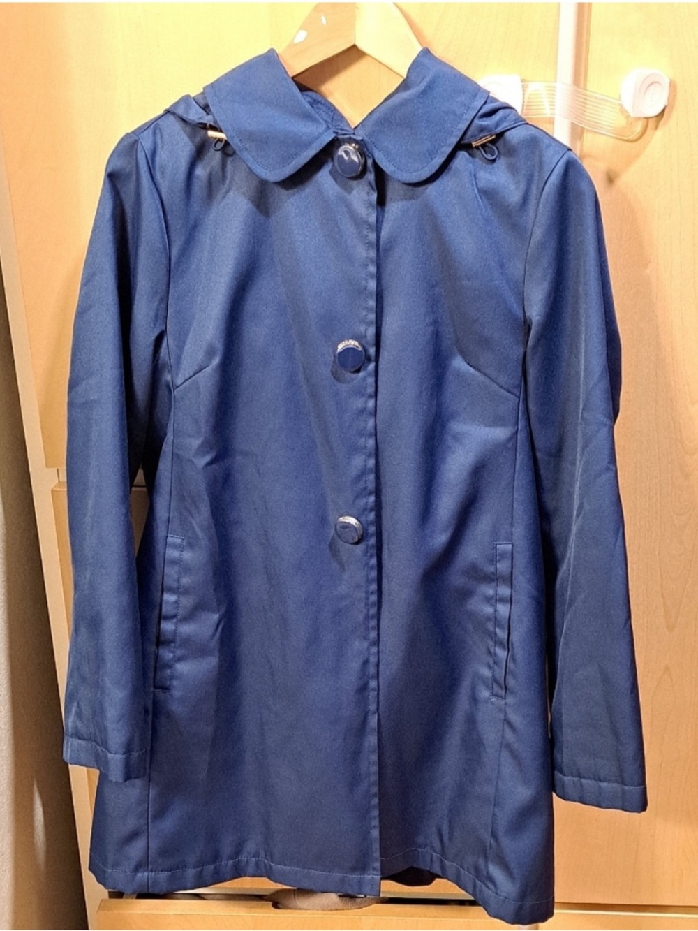 kate spade Navy Blue Single-Breasted Trench Coat